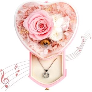 Rose Box with Jewelry. Gifts for Mom.